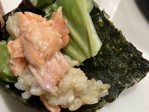 子ども用✳︎節分に鮭玄米ご飯にぎり！